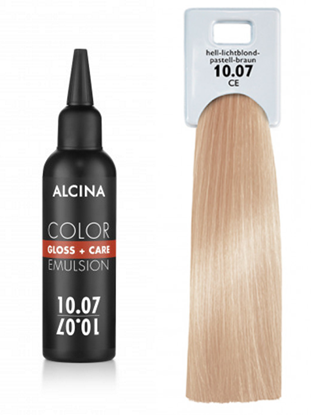 Obrázek Alcina - Tónovací emulze - Color Gloss + Care Emulsion 10.07 Jasná blond - pastelová hnědá 100 ml