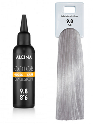 Obrázek Alcina - Tónovací emulze - Color Gloss + Care Emulsion 9.8 Jasná blond - stříbrná 100 ml