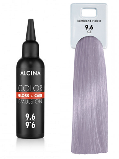 Obrázek Alcina - Tónovací emulze - Color Gloss + Care Emulsion 9.6 Jasná blond - fialová 100 ml